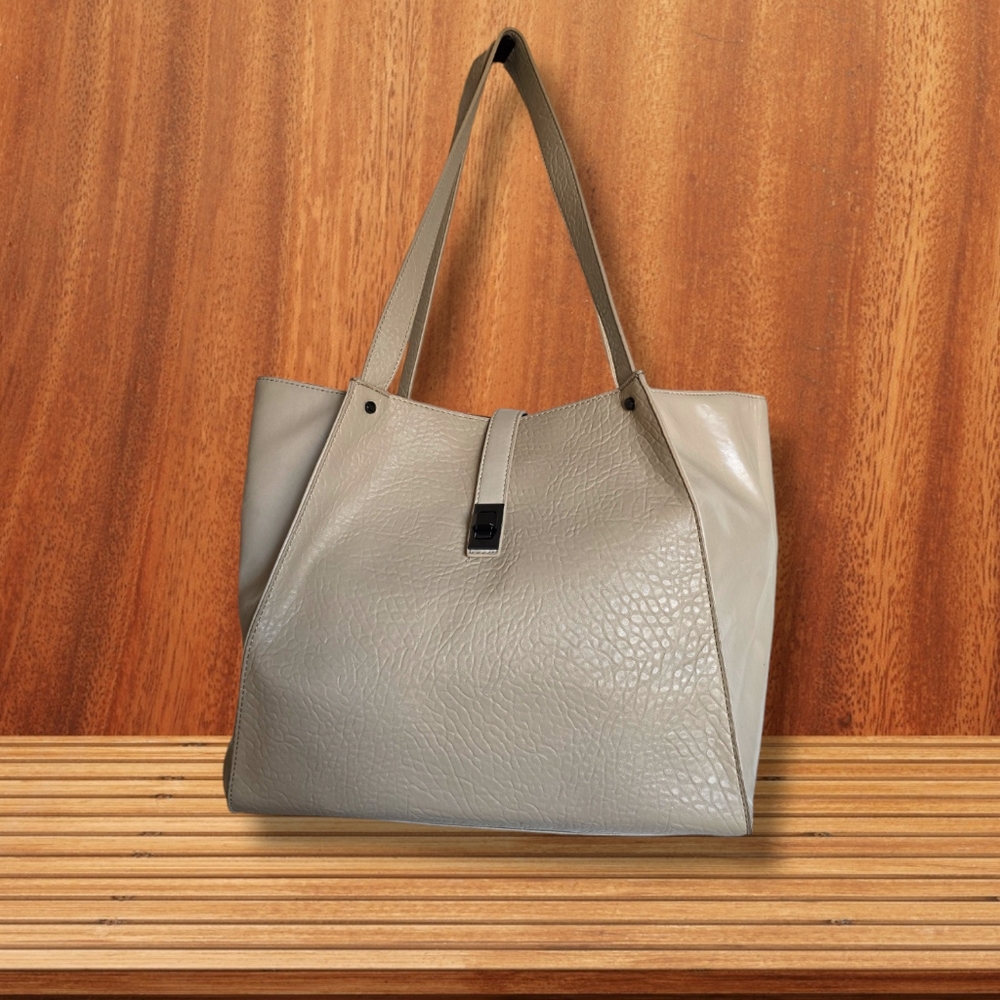 MEXX Women's Light Taupe PU Leather Tote/Bucket Shoulder Bag - Picture 7 of 16